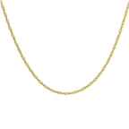 9K Yellow Gold Diamond Cut Twist Curb Chain 22 Inch