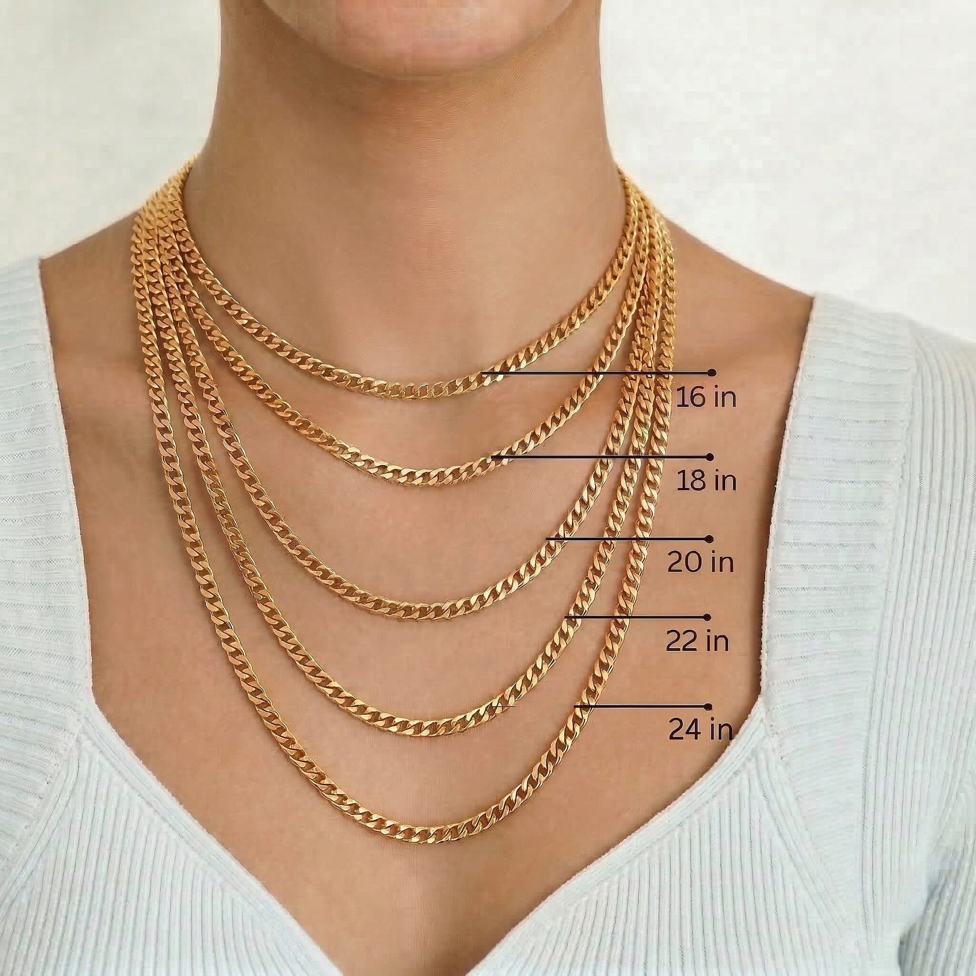 9K Yellow Gold Diamond Cut Twist Curb Chain 22 Inch 7190336 3