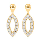 9K Yellow Gold Diamond Earrings