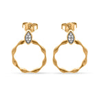 9K Yellow Gold Diamond (G-H) Earrings