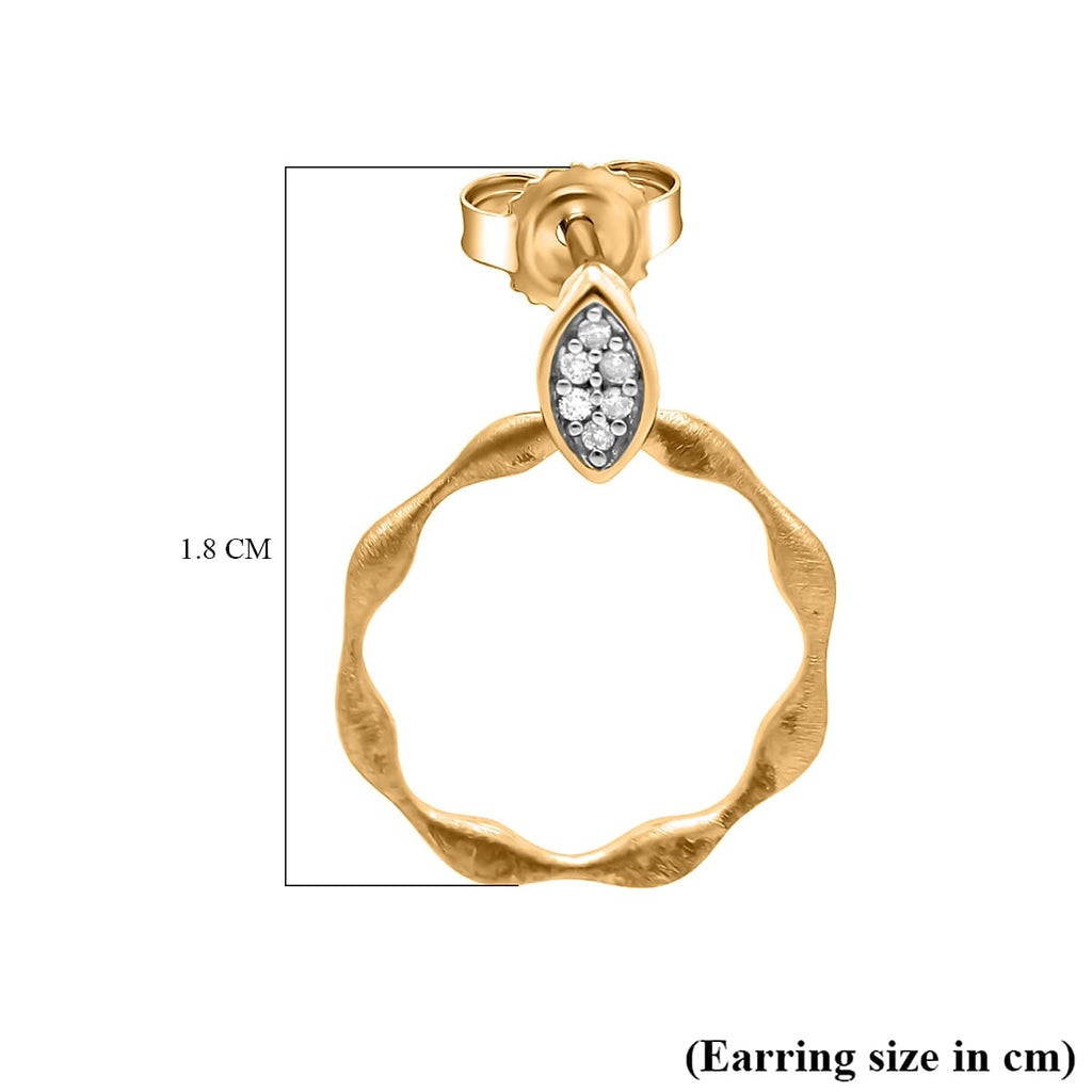 9K Yellow Gold Diamond (G-H) Earrings