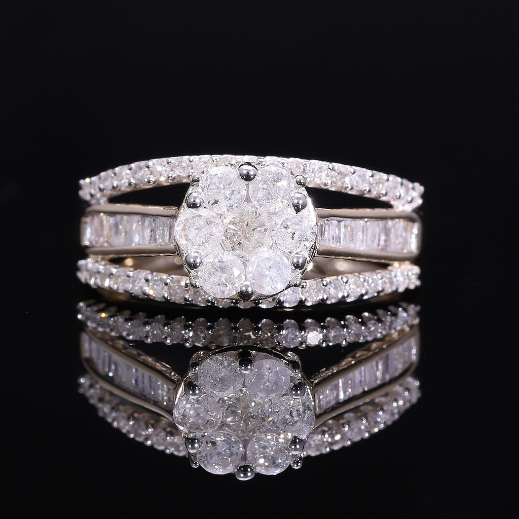 One to Own - D'Joy 9K Yellow Gold Diamond Pressure Set Ring 1.00 Ct.