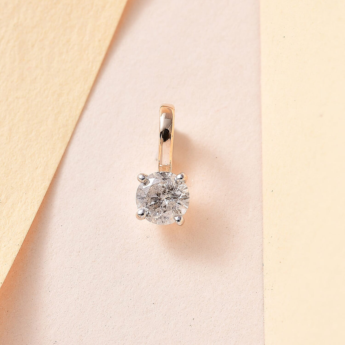Diamond (G-H) Solitaire Pendant in 9K Yellow Gold 7515770 3