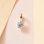 9K Yellow Gold Diamond (G-H) Solitaire Pendant 0.22 Ct