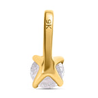 9K Yellow Gold Diamond (G-H) Solitaire Pendant 0.22 Ct