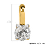 9K Yellow Gold Diamond (G-H) Solitaire Pendant 0.22 Ct