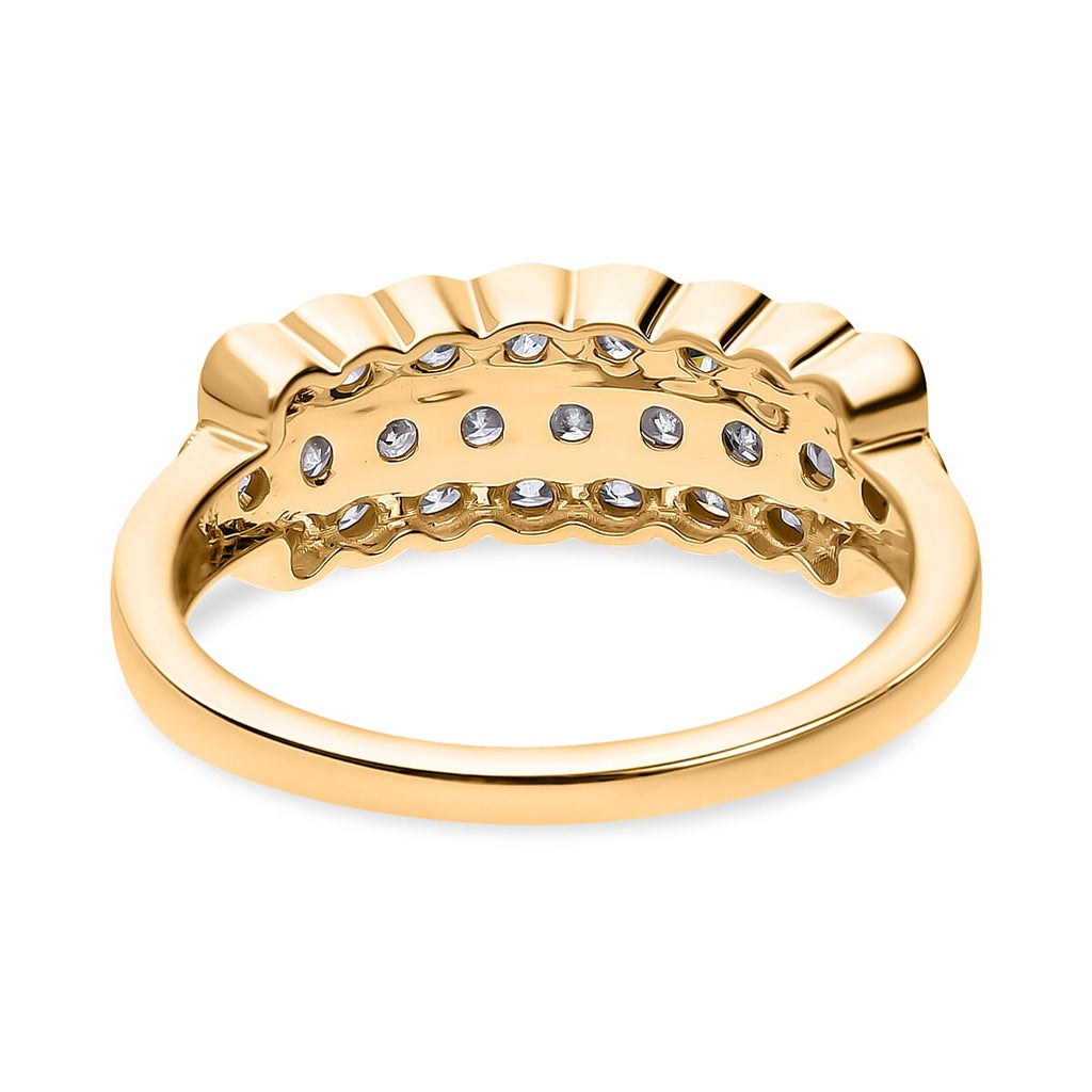 9K Yellow Gold Diamond Ring 1.00 Ct