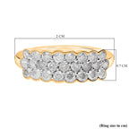 9K Yellow Gold Diamond Ring 1.00 Ct