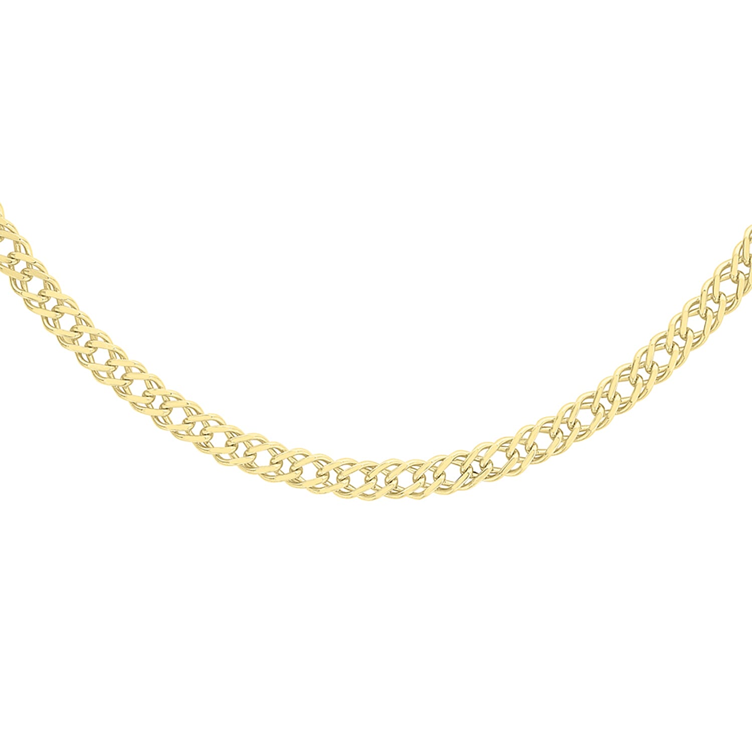 9K Yellow Gold Double Curb Chain 18 Inch 7254536 1
