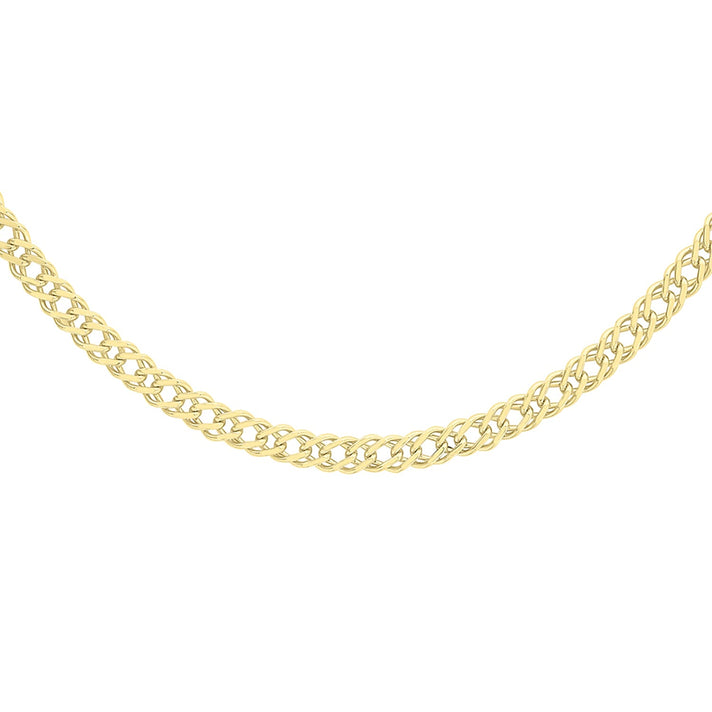 9K Yellow Gold Double Curb Chain 18 Inch 7254536 2