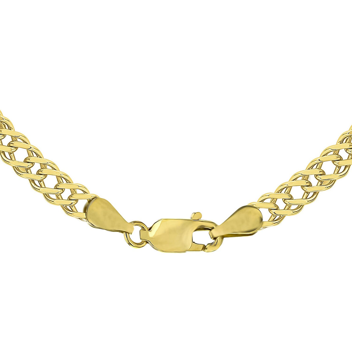 9K Yellow Gold Double Curb Chain 18 Inch 7254536 2