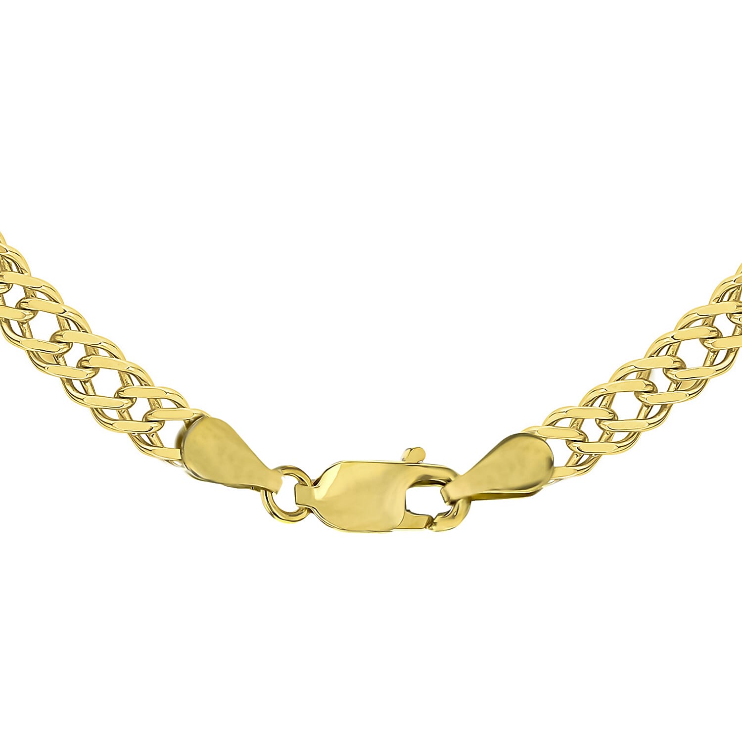 9K Yellow Gold Double Curb Chain 18 Inch 7254536 2