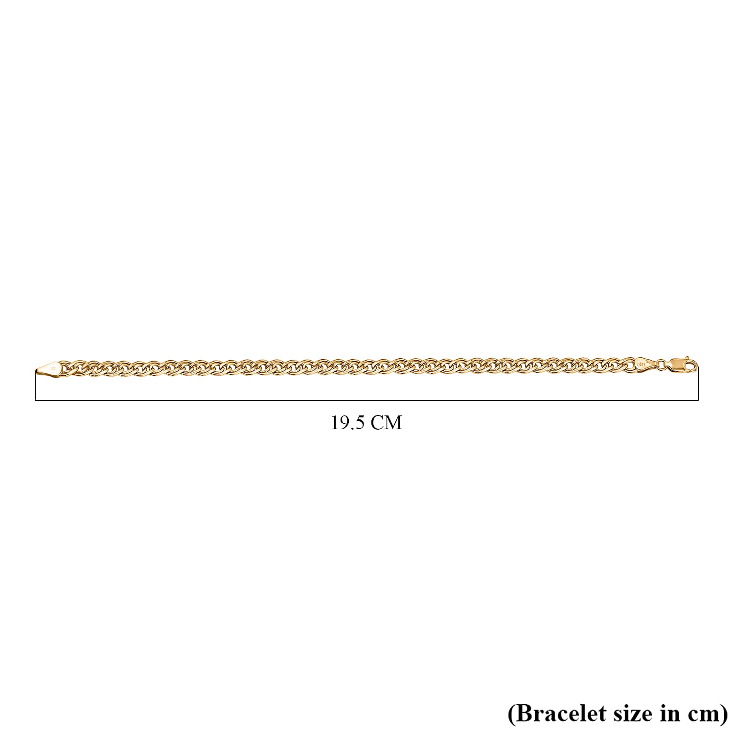 9K Yellow Gold Double Hollow Link Bracelet (Size - 7) 7762037 5