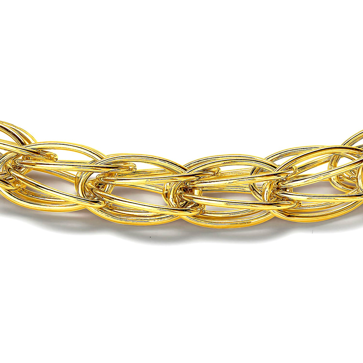 9K Yellow Gold Double Oval Link Bracelet 7.5 Inch 8894681 1