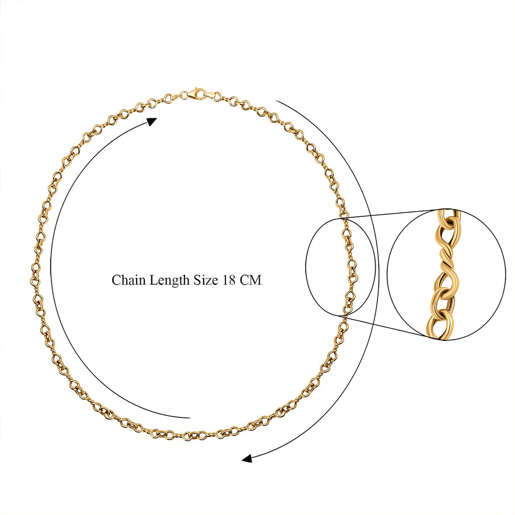 9K Yellow Gold Double Twist Chain (Size - 20), Gold Wt. 6.30 Gms.