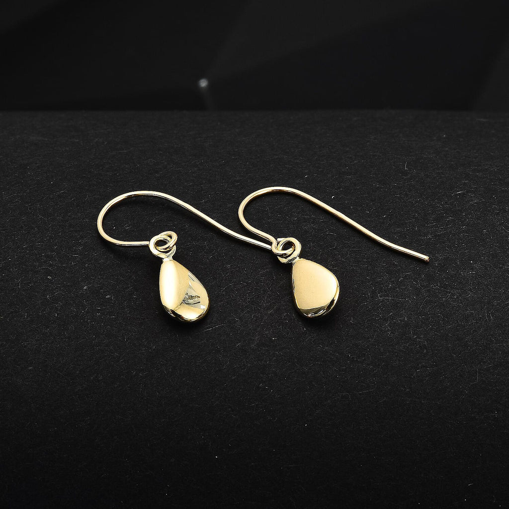 Hatton Garden Deal - 9K Yellow Gold Drop Hook Earrings