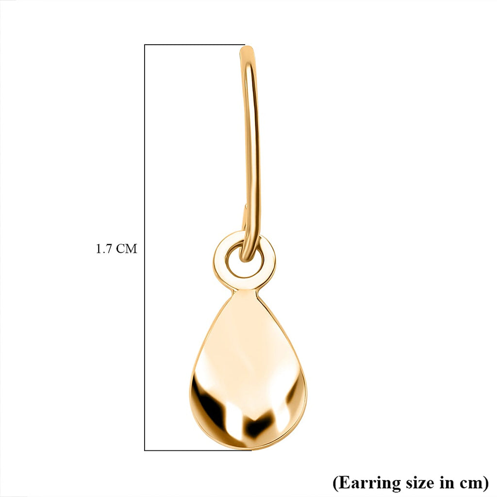 Hatton Garden Deal - 9K Yellow Gold Drop Hook Earrings