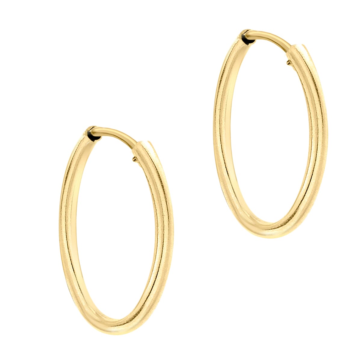 9K Gold 1.2MM Plain Hoop Earrings 7812677 1