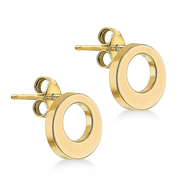 7mm Round Stud Earrings in 9K Yellow Gold 7567526 1