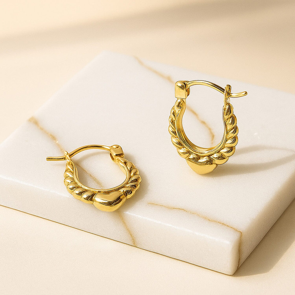9K Yellow Gold Heart Wing Earrings 7812642 1