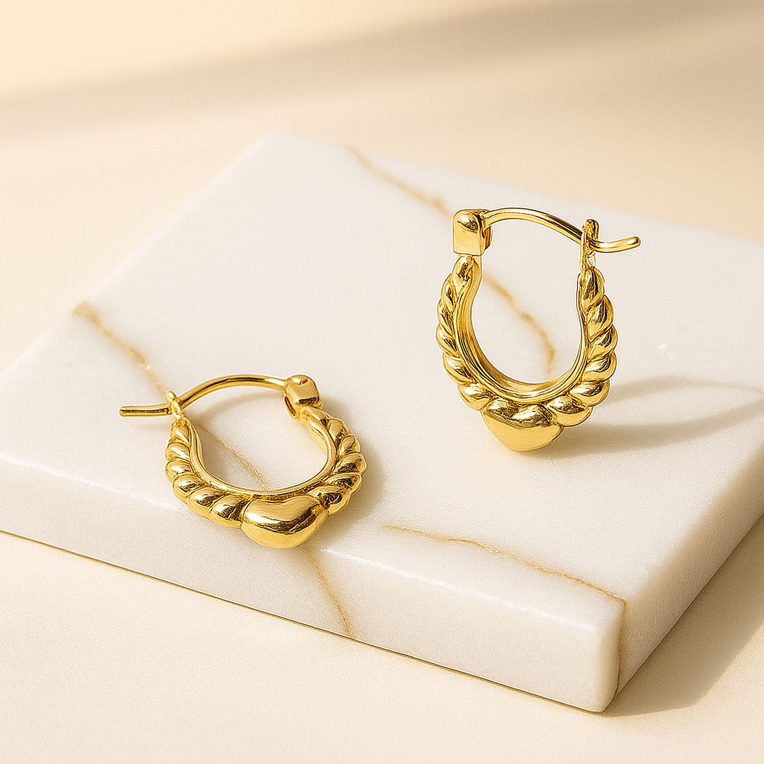 9K Yellow Gold Heart Wing Earrings 7812642 1