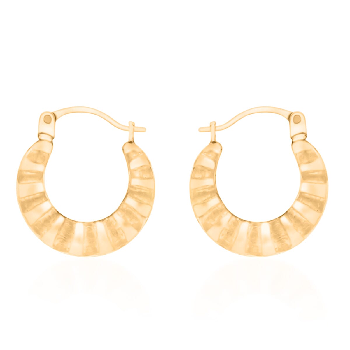 9K Yellow Gold Creole Earring with Clasp 8356194 0