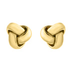 9K Yellow GoldTiny Triple Knot Stud Earrings