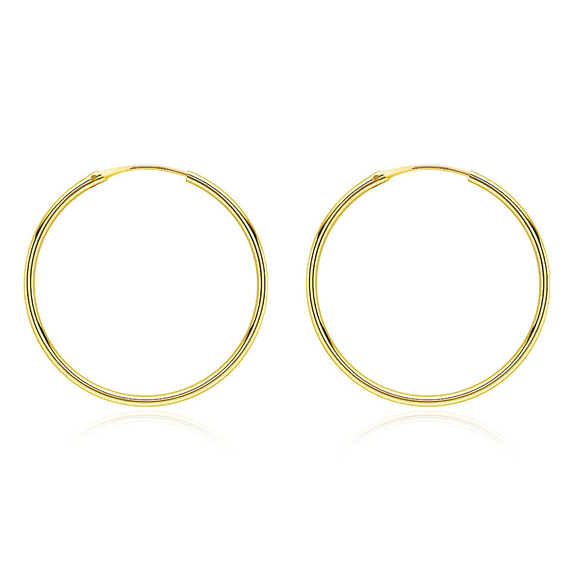 9K Yellow Gold Lightweight Hoop Earrings 7488823 2