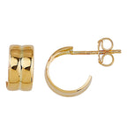 9K Yellow Gold Hoop Earring with Push Back