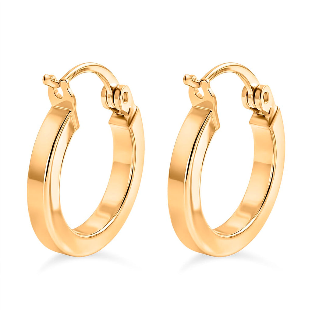 Maestro- 9K Yellow Gold Hoop Earring with Clasp