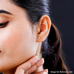 9K Yellow Gold  Earring,  Gold Wt. 1.1 Gms