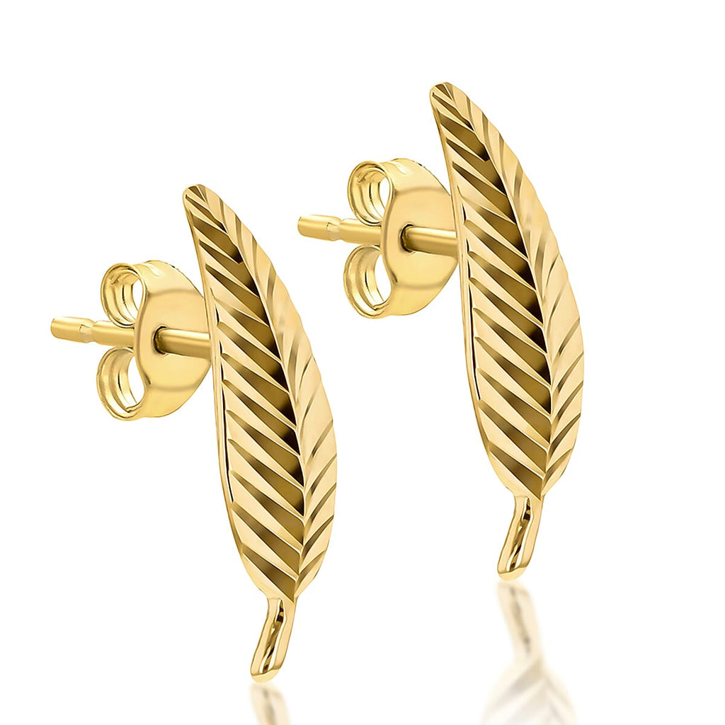9K Yellow Gold  Earring,  Gold Wt. 1.1 Gms