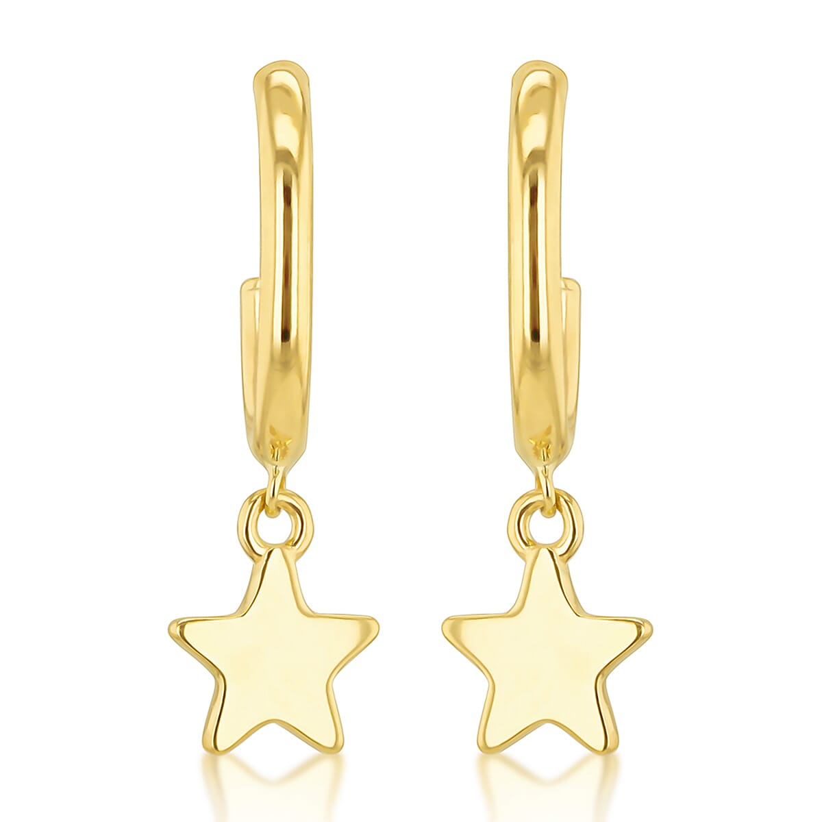 Star Drop Stud Earrings 9K Yellow Gold 7567538 1