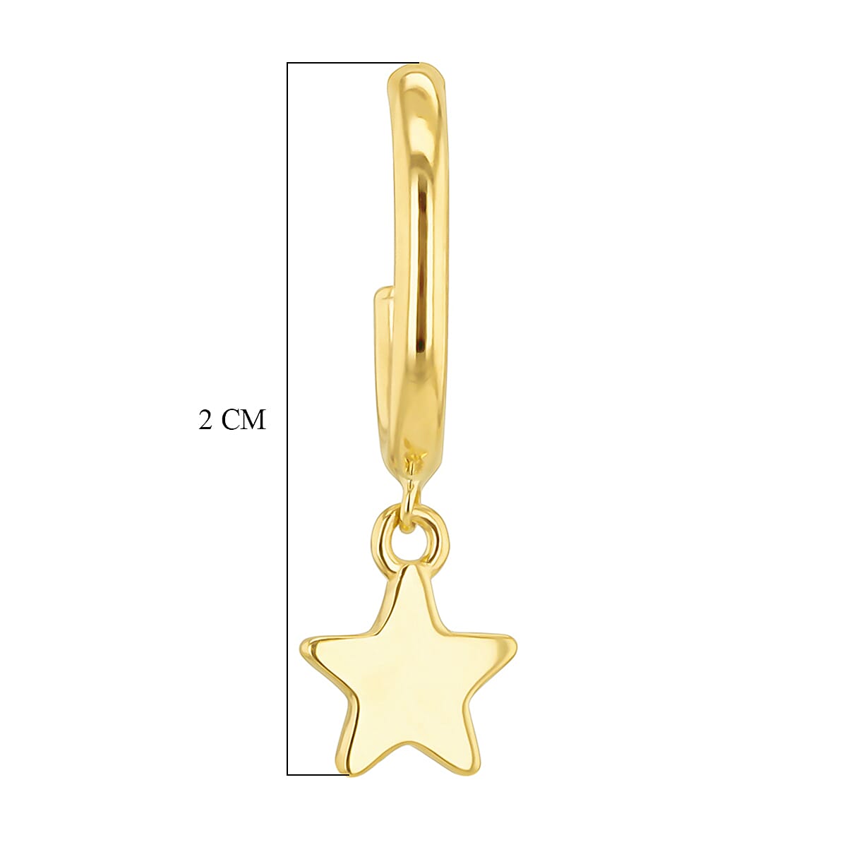Star Drop Stud Earrings 9K Yellow Gold 7567538 4