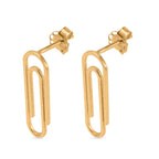 Maestro Collection - 9K Yellow Gold Paper Clip Earrings