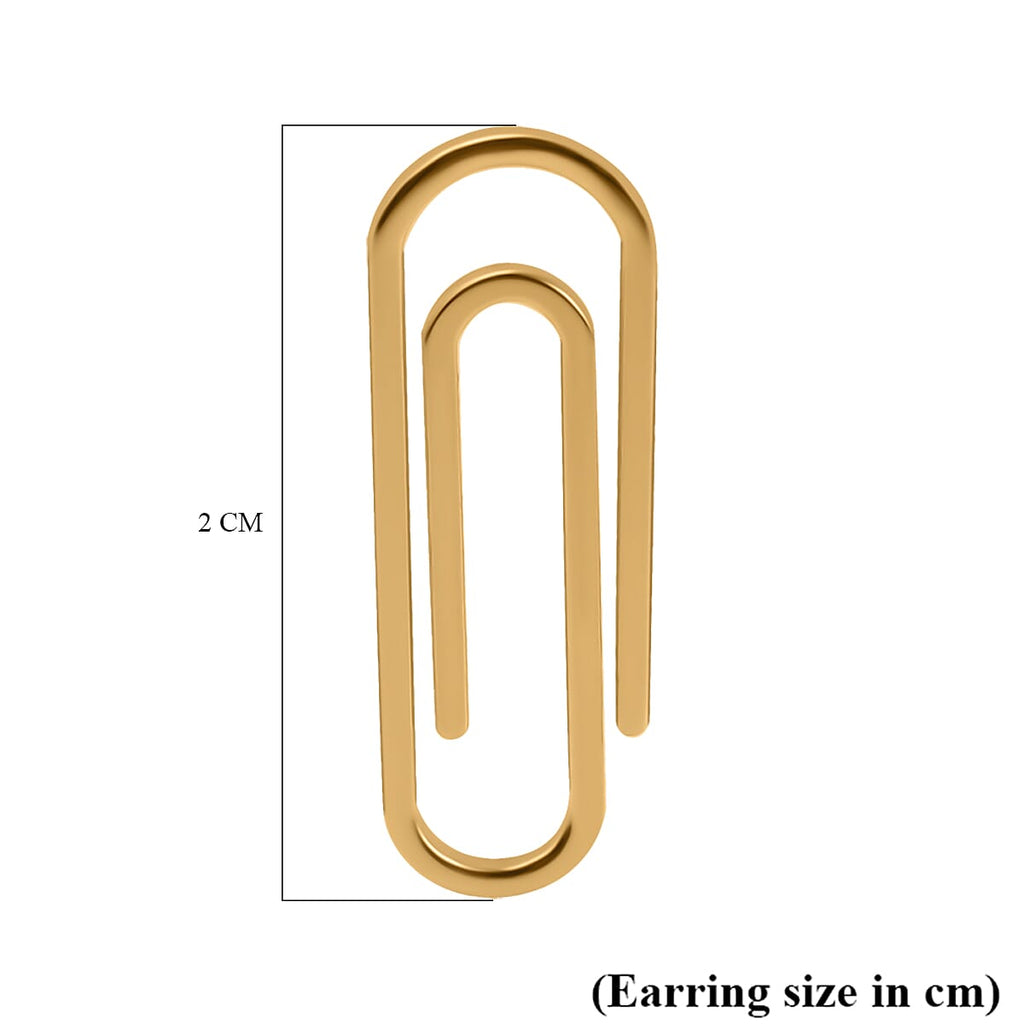 Maestro Collection - 9K Yellow Gold Paper Clip Earrings