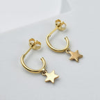 9K Yellow Gold  Earring,  Gold Wt. 1.1 Gms