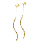 9K Yellow Gold Spiral Earring