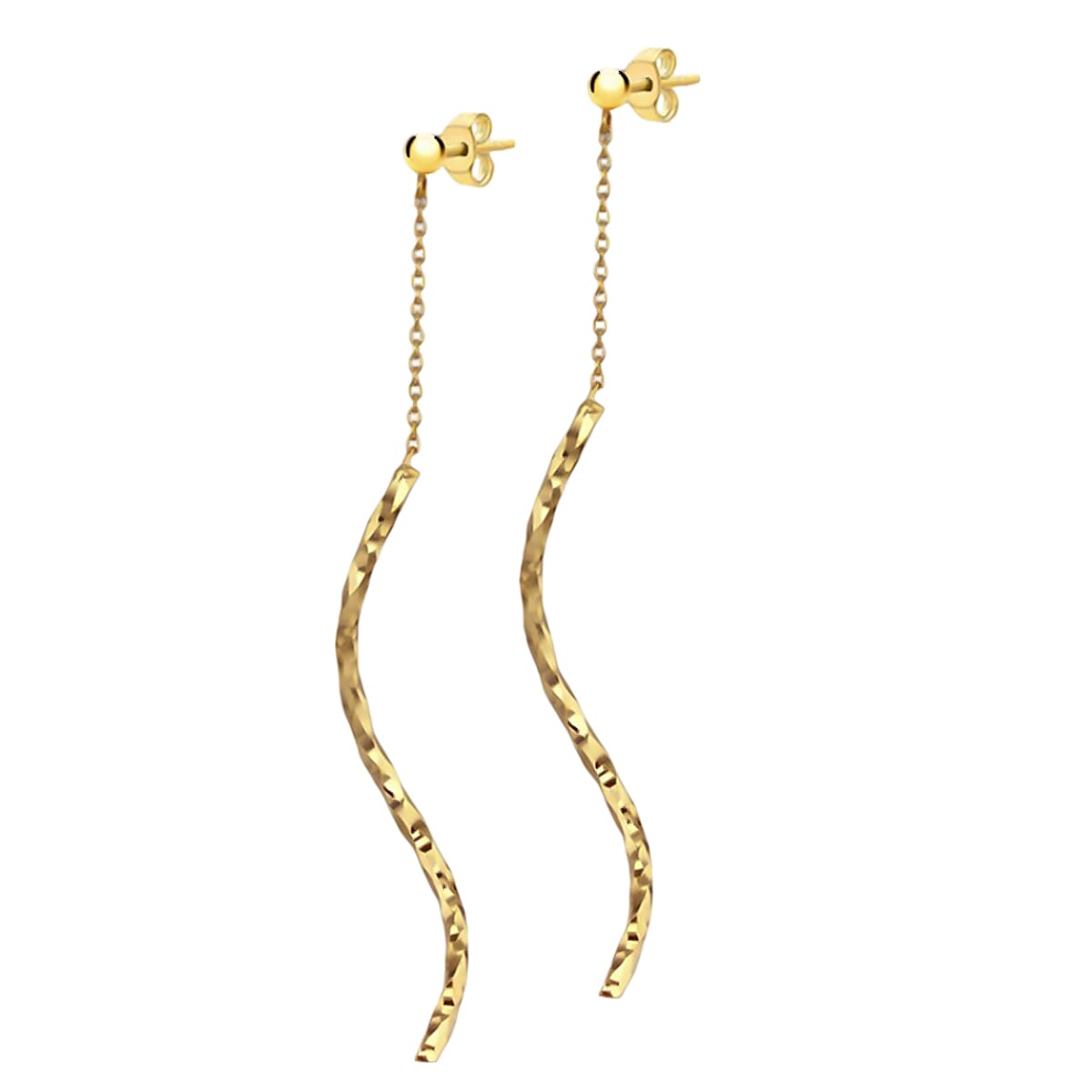 9K Yellow Gold Spiral Earring 7753761 0