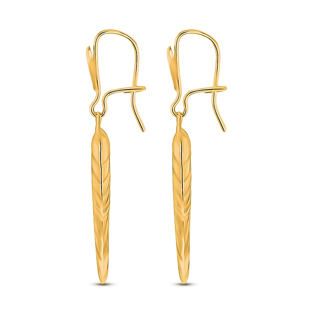 9K Yellow Gold 8MM X 22MM Angel Wing Drop Earrings 1.2 grams 7488824 2