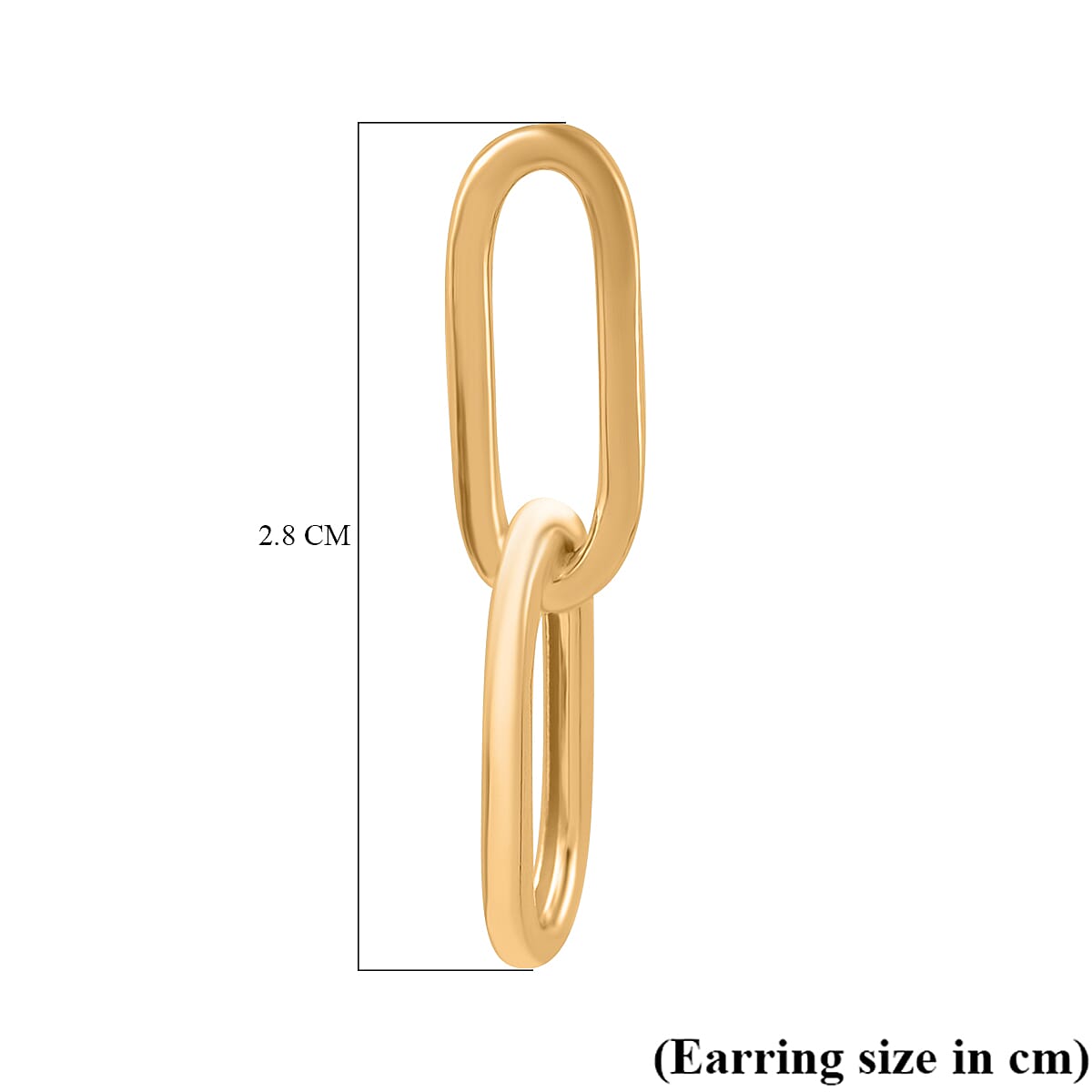 9K Yellow Gold Paper Clip Earrings 7722996 4