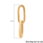 9K Yellow Gold Paper Clip Earrings