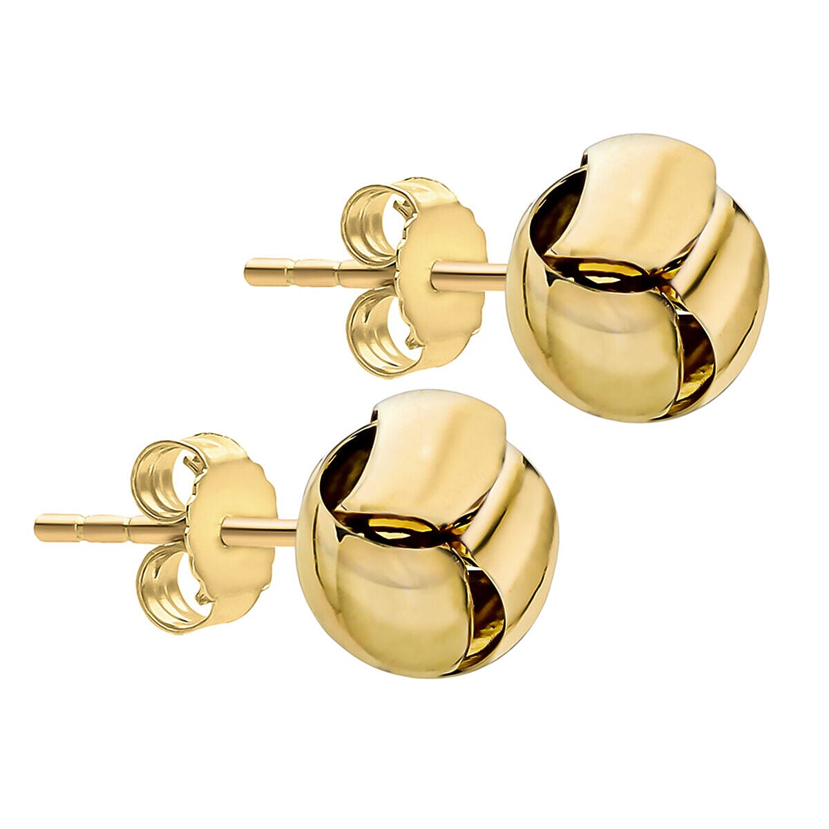 9K Yellow Gold 9mm Knot Stud Earrings 7338468 1