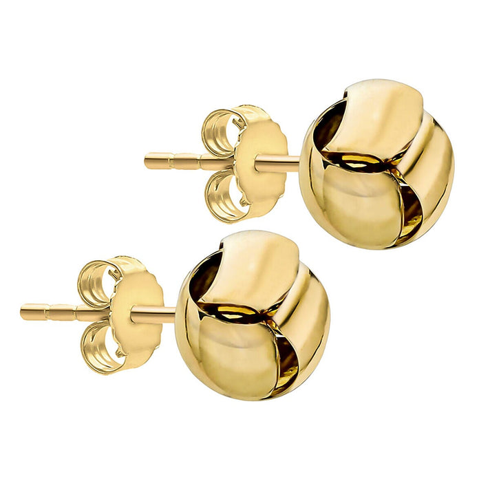 9K Yellow Gold 9mm Knot Stud Earrings 7338468 2