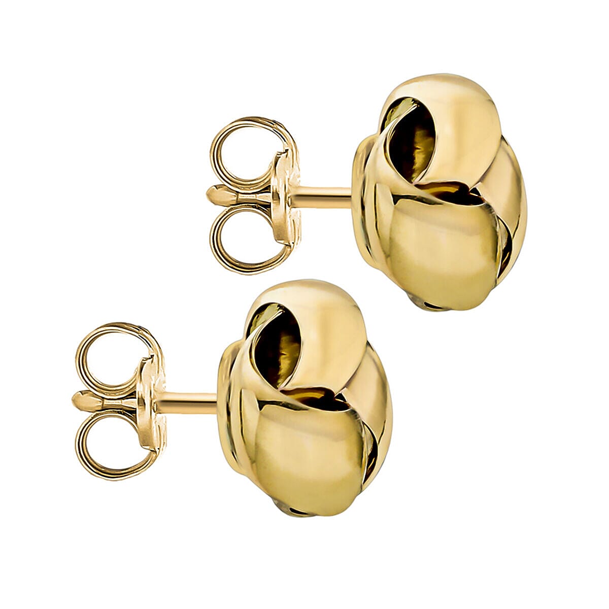 9K Yellow Gold 9mm Knot Stud Earrings 7338468 2
