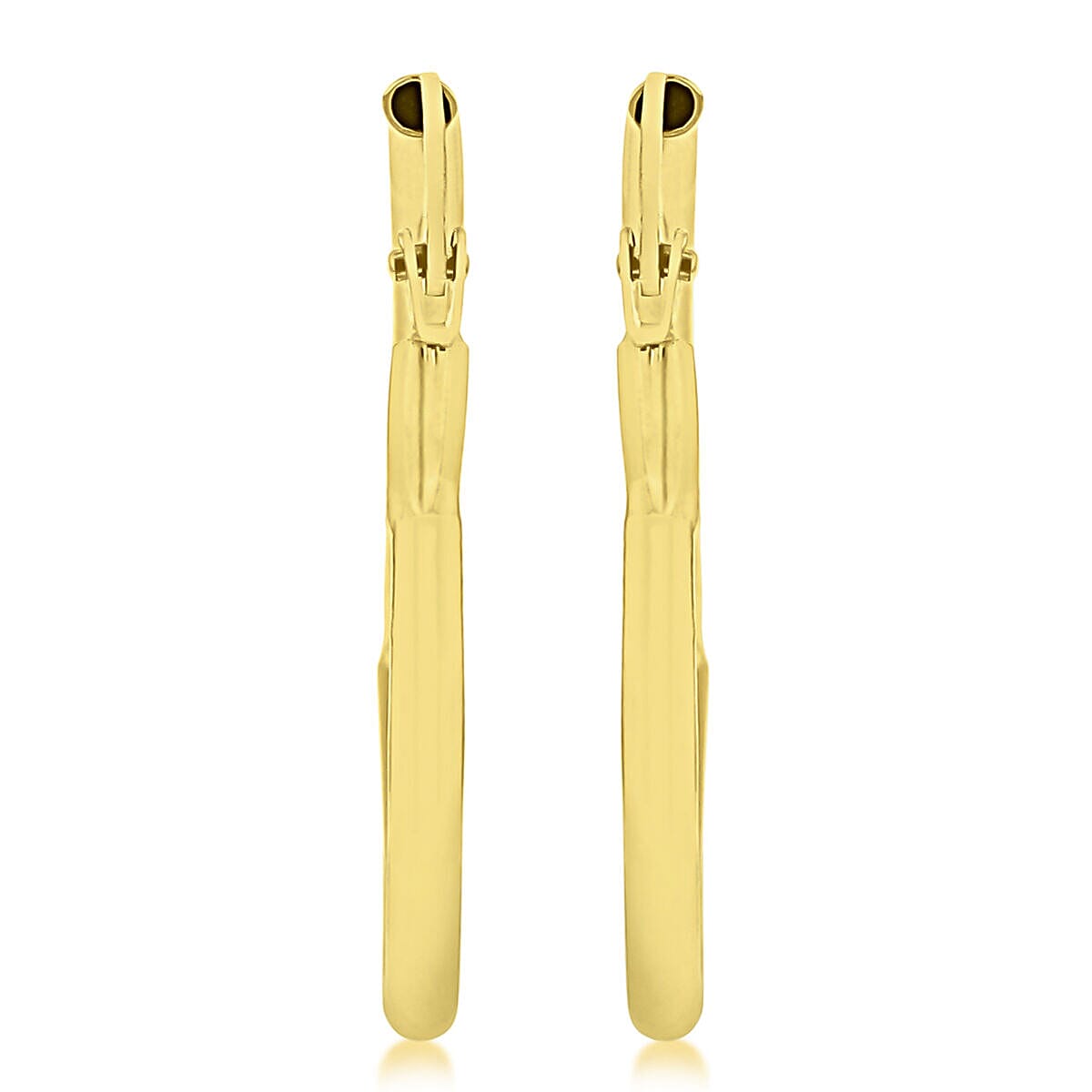 9K Yellow Gold 23mm x 23mm Heart Shaped Hoop Earrings 7337868 2