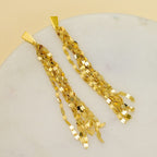 Maestro Collection - 9K Yellow Gold Mirror Tassel Earrings