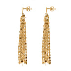Maestro Collection - 9K Yellow Gold Mirror Tassel Earrings