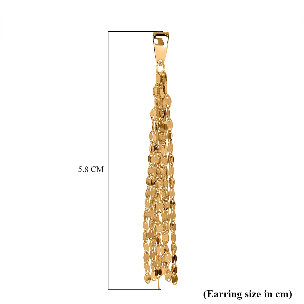 Maestro Collection - 9K Yellow Gold Mirror Tassel Earrings 7723004 4