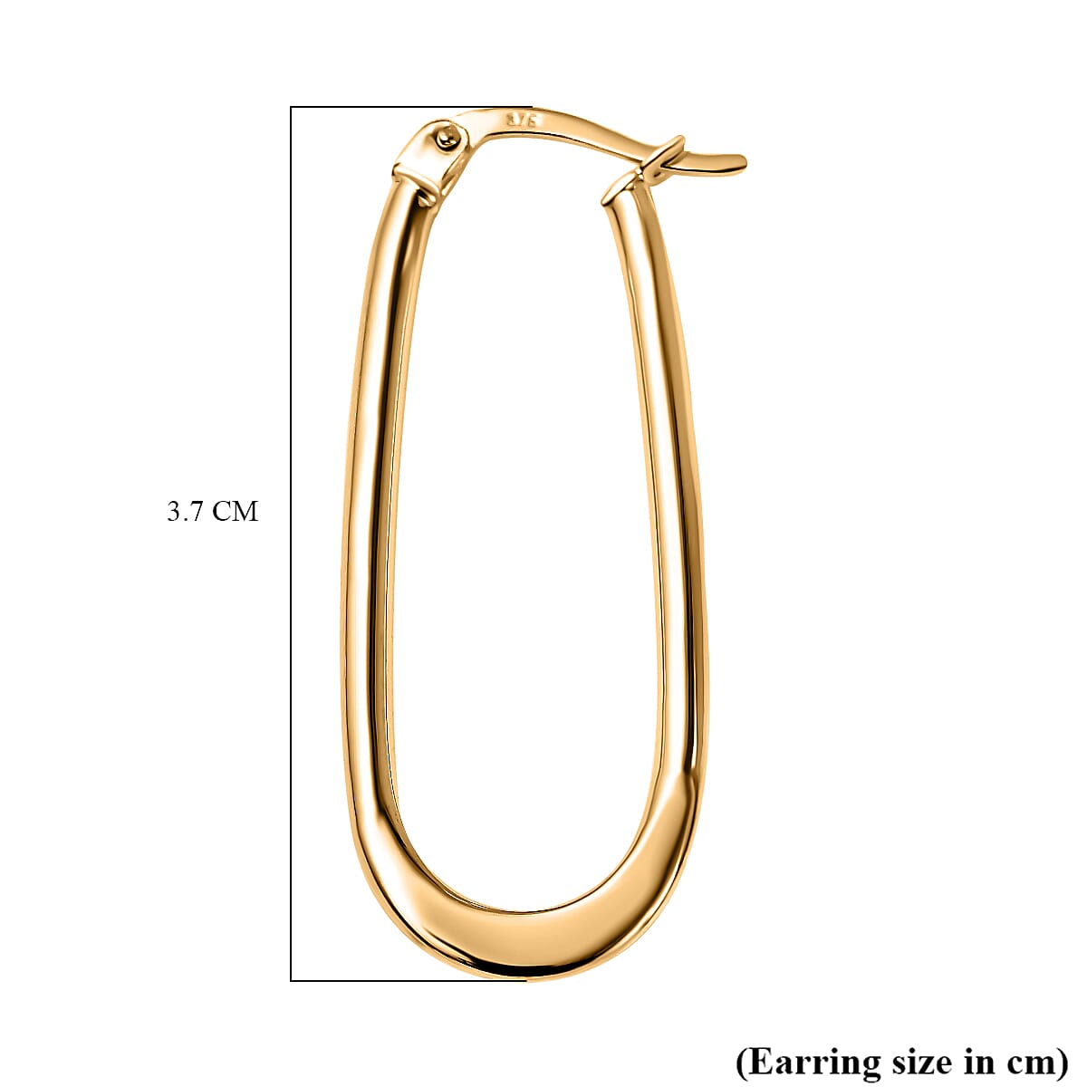 Hatton Garden Closeout - 9K Yellow Gold Large Oval Earrings 7756982 4
